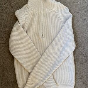 Z Supply Ribbed Cream High Neck Sweater